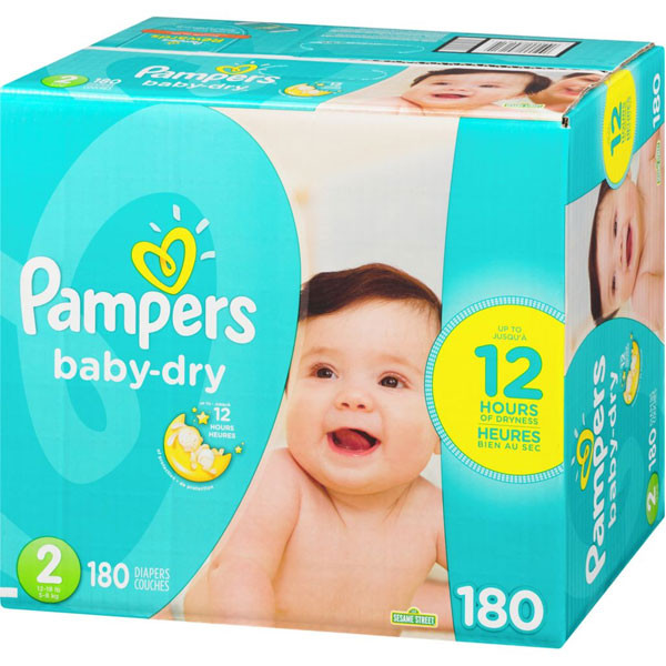 Pampersbaby dry diapers size 2 180 count
